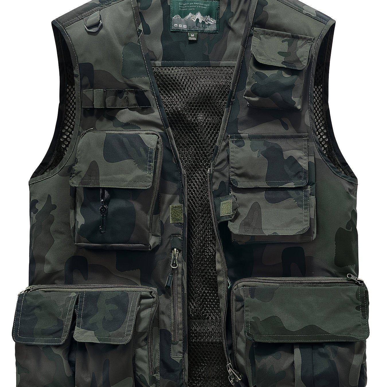 Mens MOLLE Vest Camouflage Sleeveless Multi Pocket Hunting