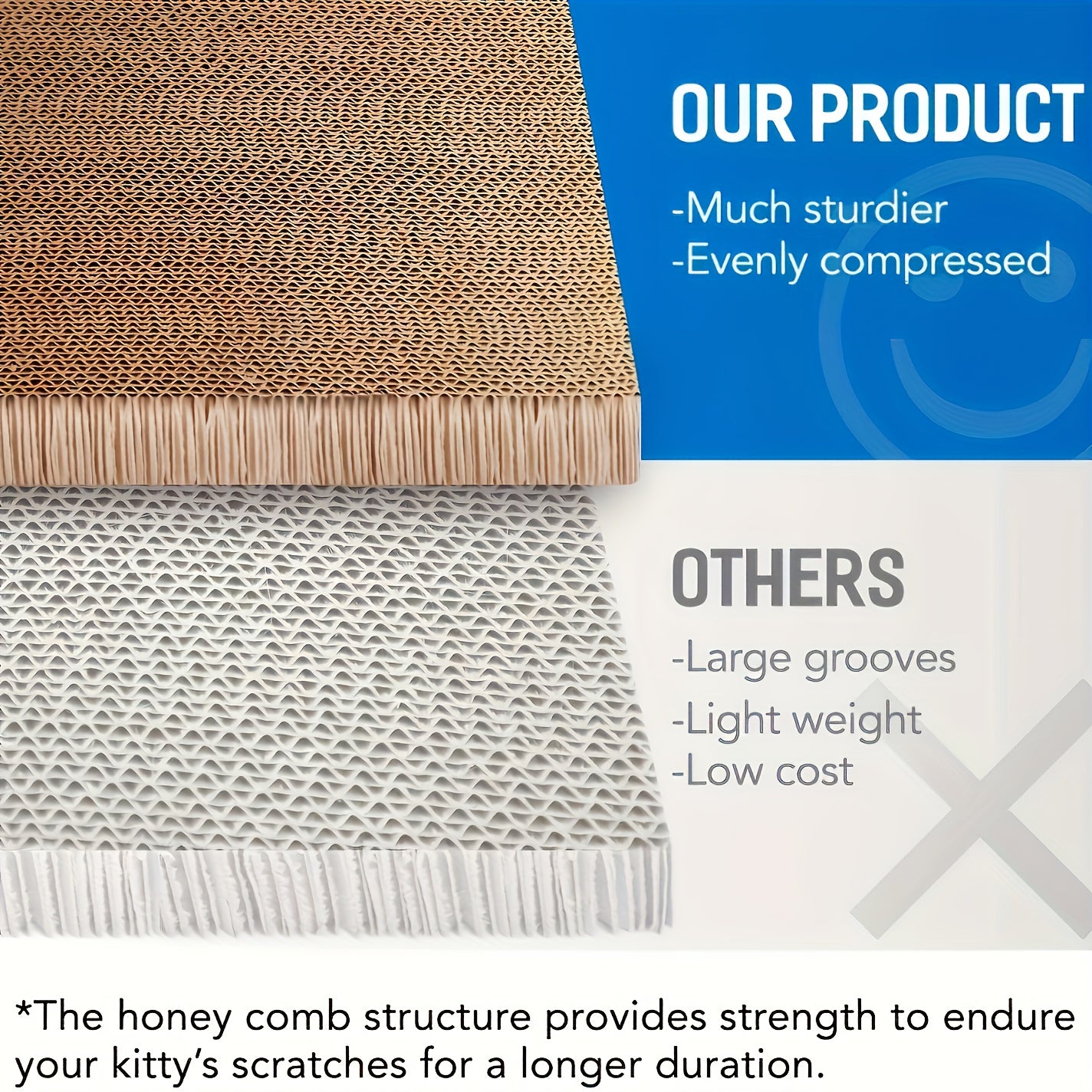 Two In One Cat Scratching Board And Resting Bed Double Sided