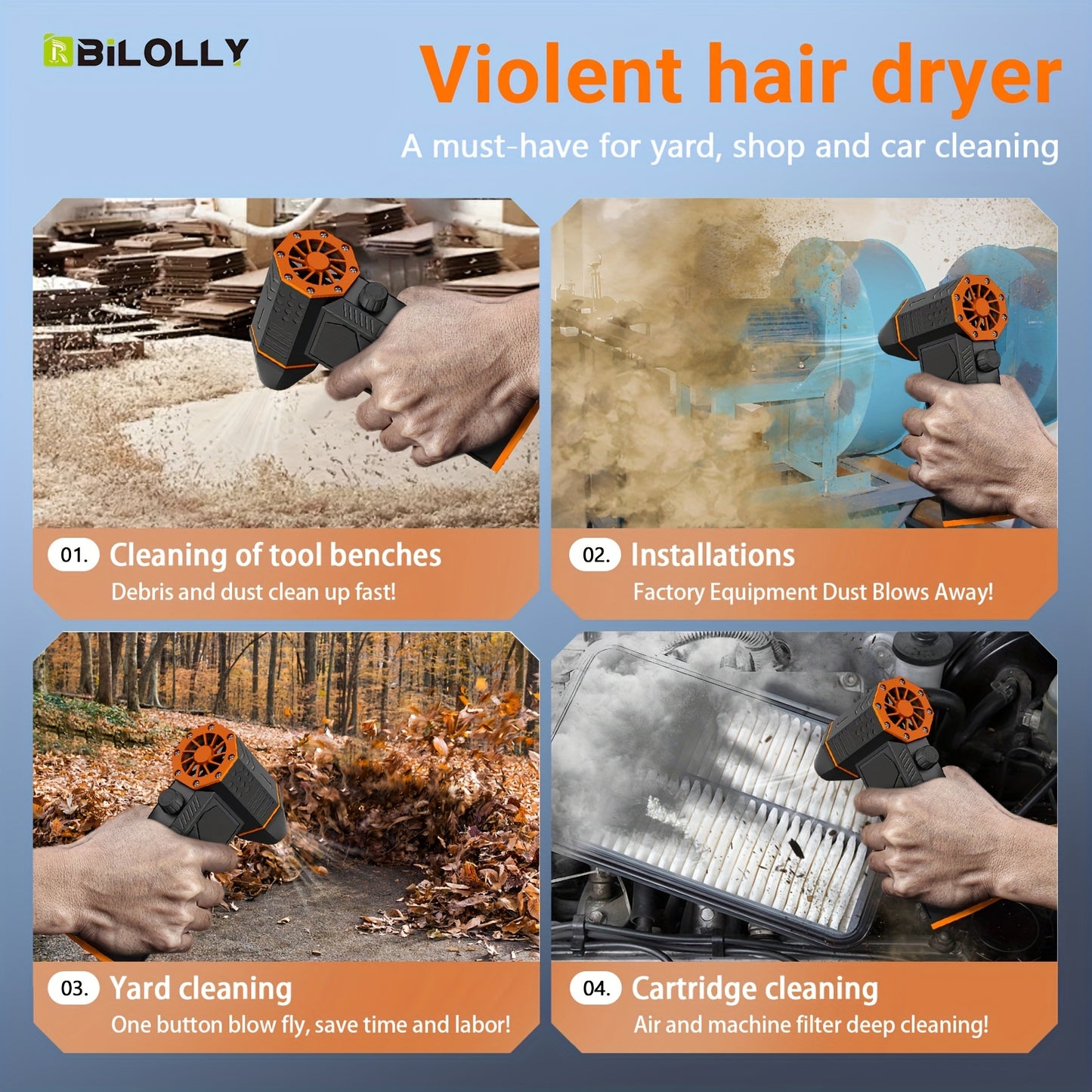 Wireless Rechargeable Air Blower 130000 RPM High Power