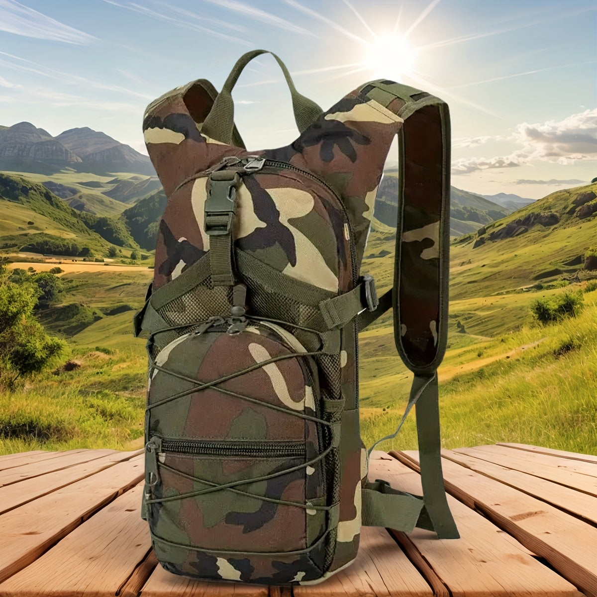 Lightweight Hydration Backpack With Built In Water Bladder