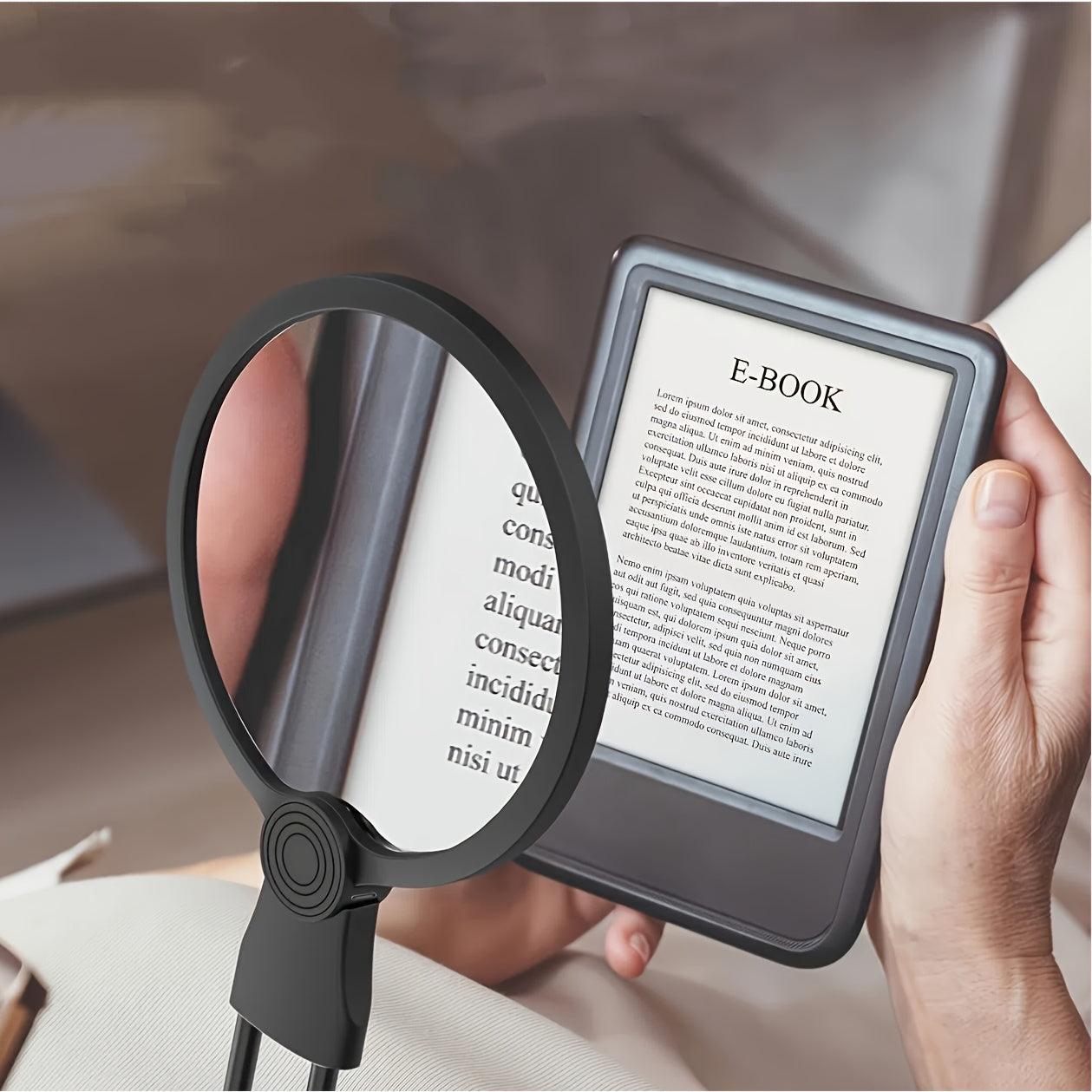 Hands Free Magnifying Glass With Lighting For Reading Books Sewing Cross Stitch Neck Mounted Large Magnifier