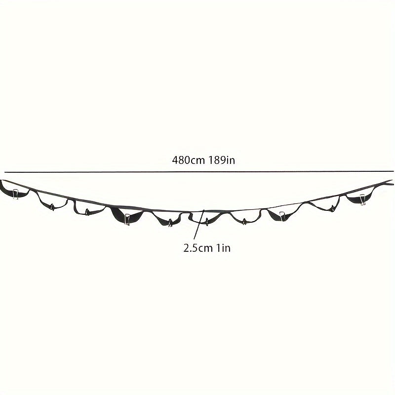 Canvas Storage Strap With 19 Buckles For Camping Gear