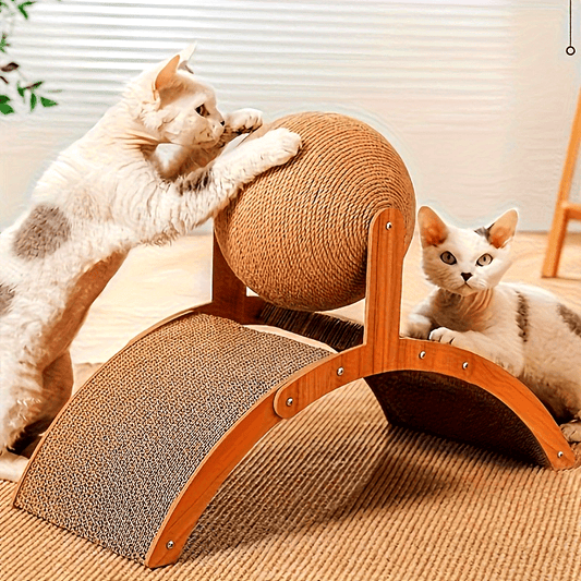 Wear Resistant Cat Scratching Ball Toy Vertical Cat Scratch Board Corrugated Paper Grinding Claw Board Relaxation