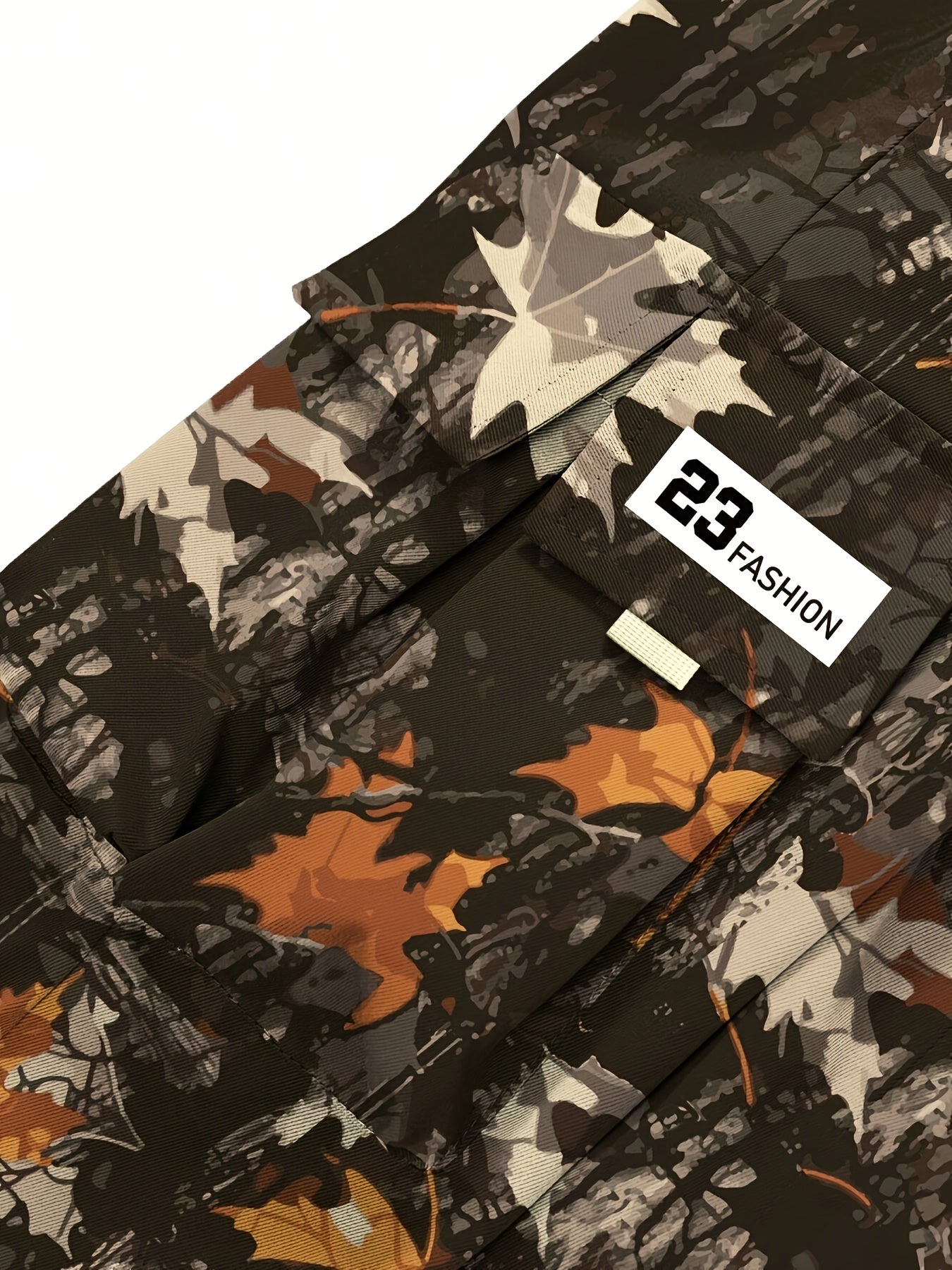 Men's Camouflage Cargo Pants Loose Fit All Season Polyester