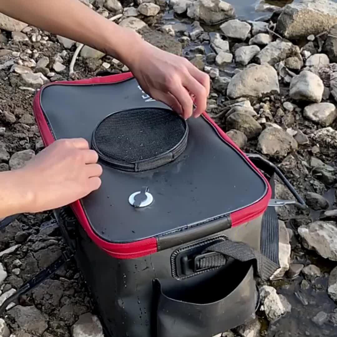 Foldable EVA Fishing Bucket Portable Live Fish Storage