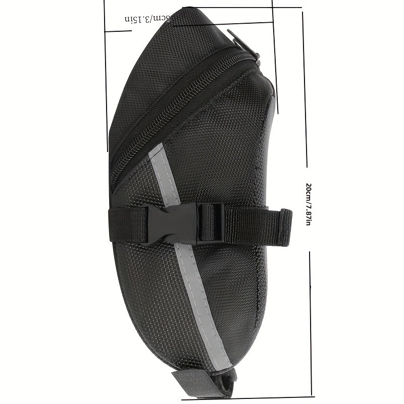 Bicycle Saddle Bag With Adjustable Strap Oxford Fabric