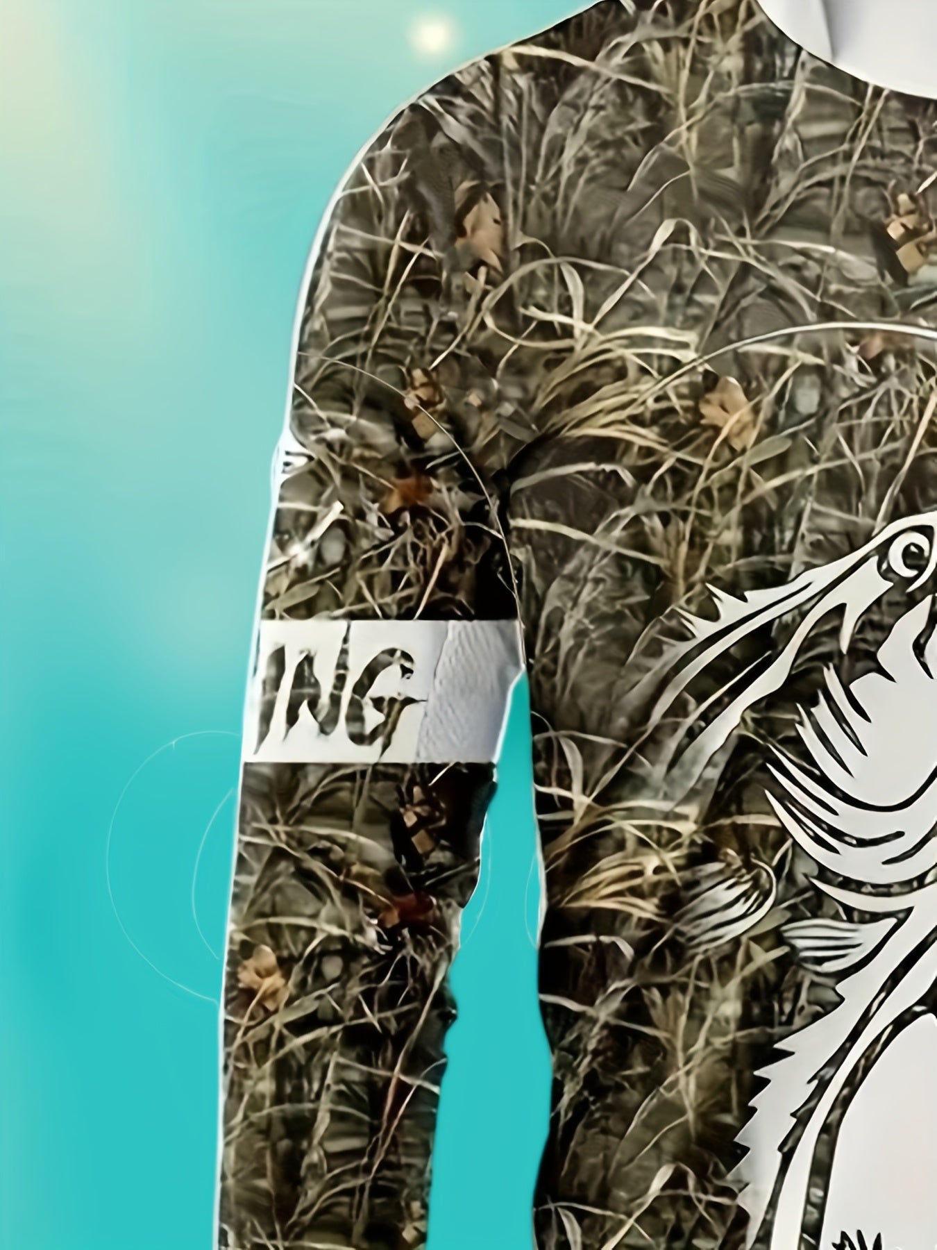 Camouflage UPF Mens Hoodie Lightweight Breathable Hiking