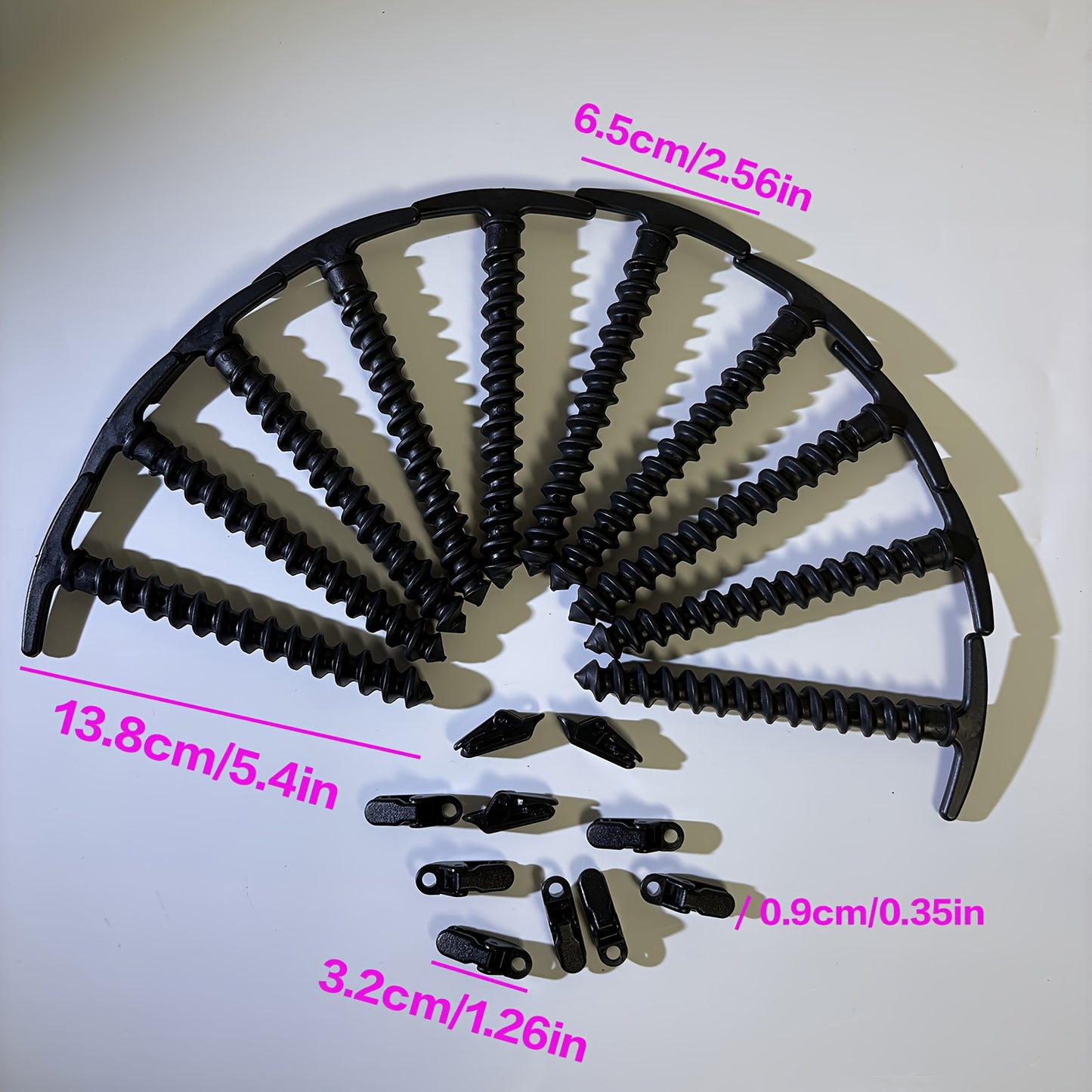 Windproof Rainproof Tent Clips and Spiral Ground Studs