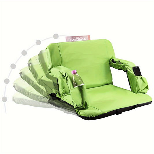 21 Inch Extra Wide Portable Folding Chair With Back Support And Thick Cushion