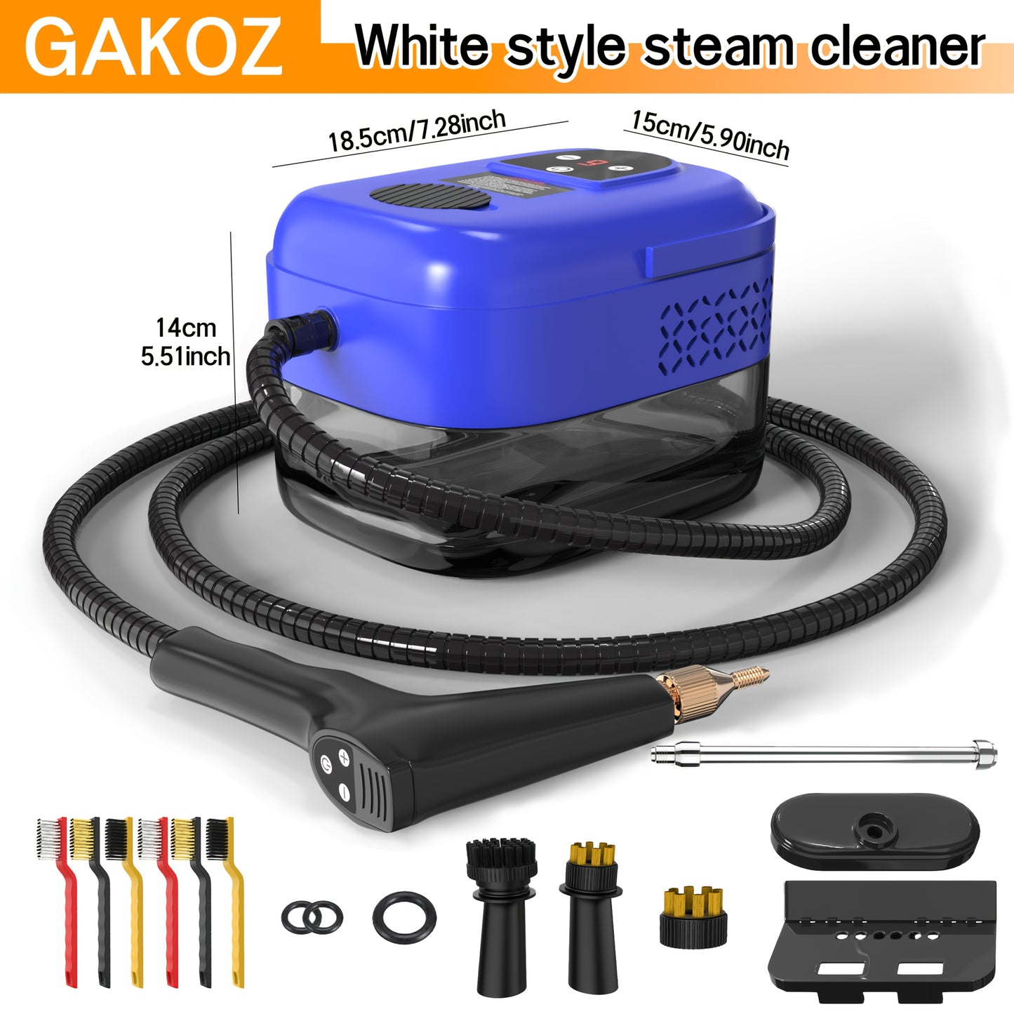 High Pressure Steam Cleaner Handheld Portable For Carpet Upholstery Sofas Kitchen Fumes Small Appliances Cleaning