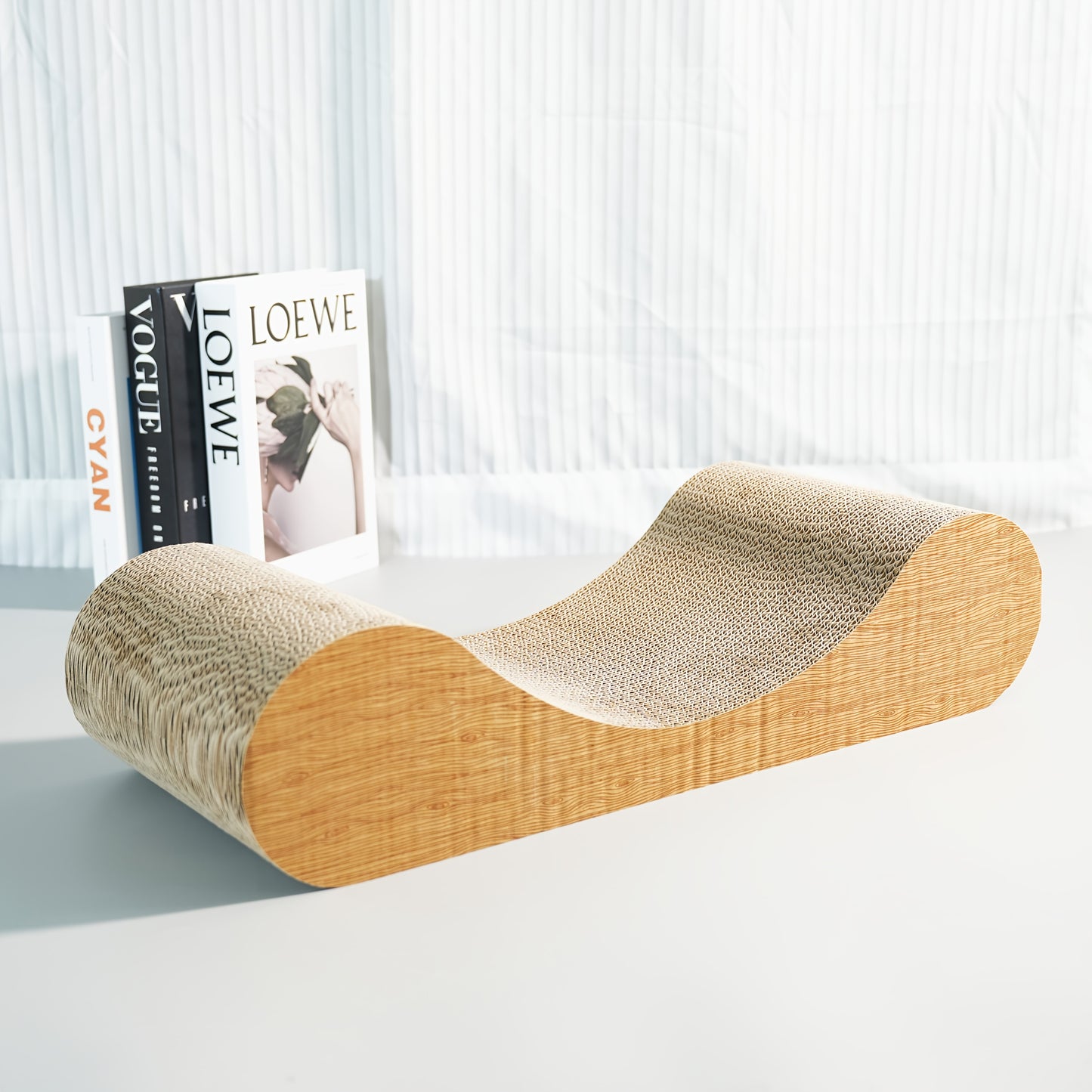 Cardboard Cat Scratcher Bed Indoor Cats Curved 24 Inch