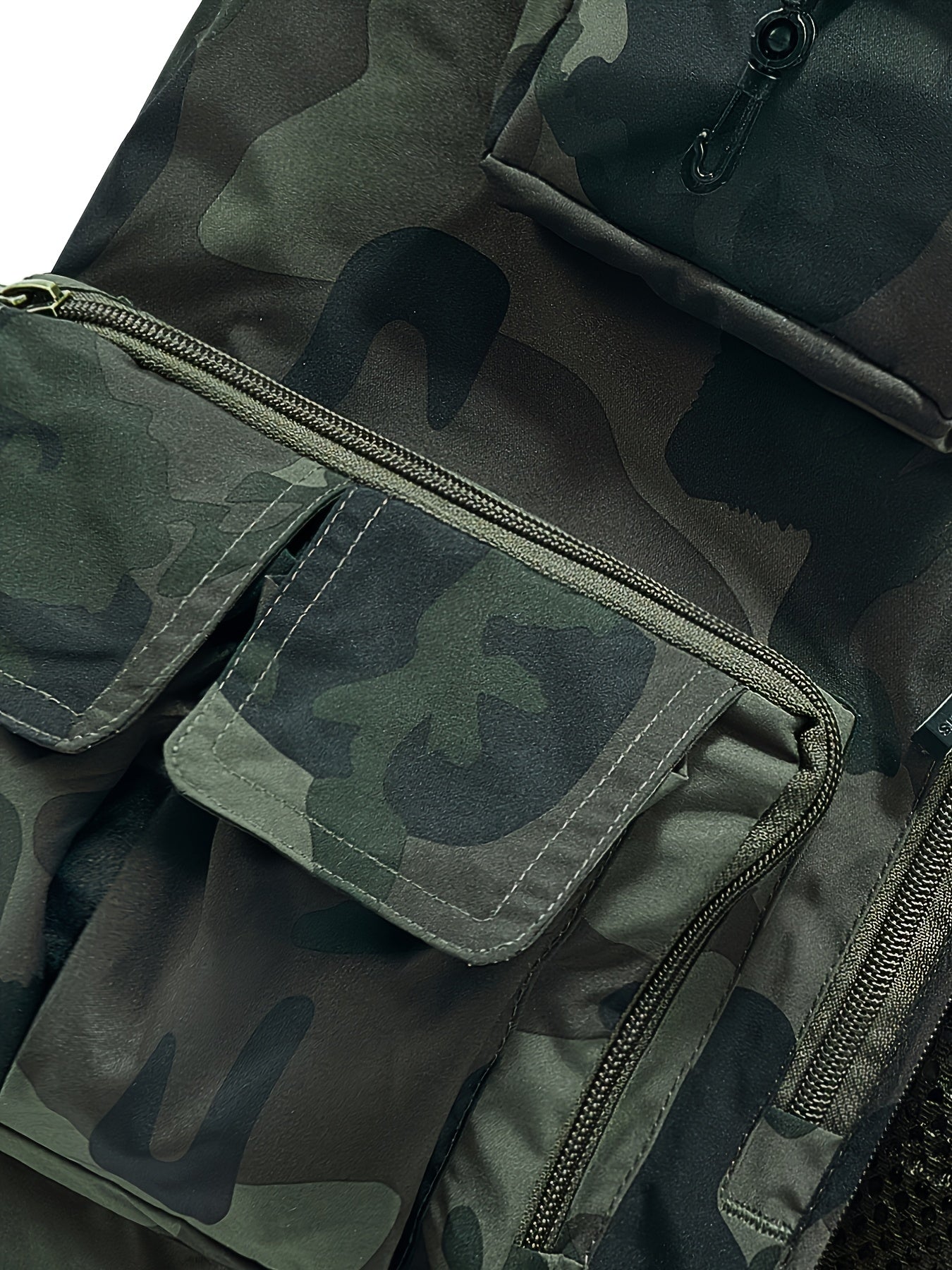 Camouflage Fishing Vest With Detachable Back Mesh For Men