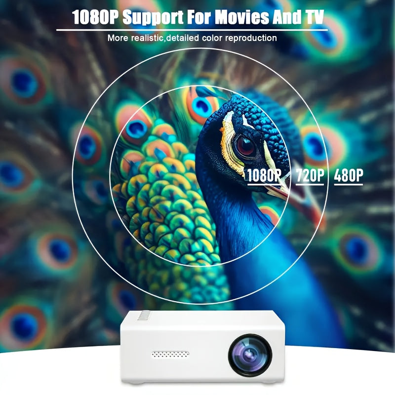 Portable Mini Projector With Remote For iOS Android Windows