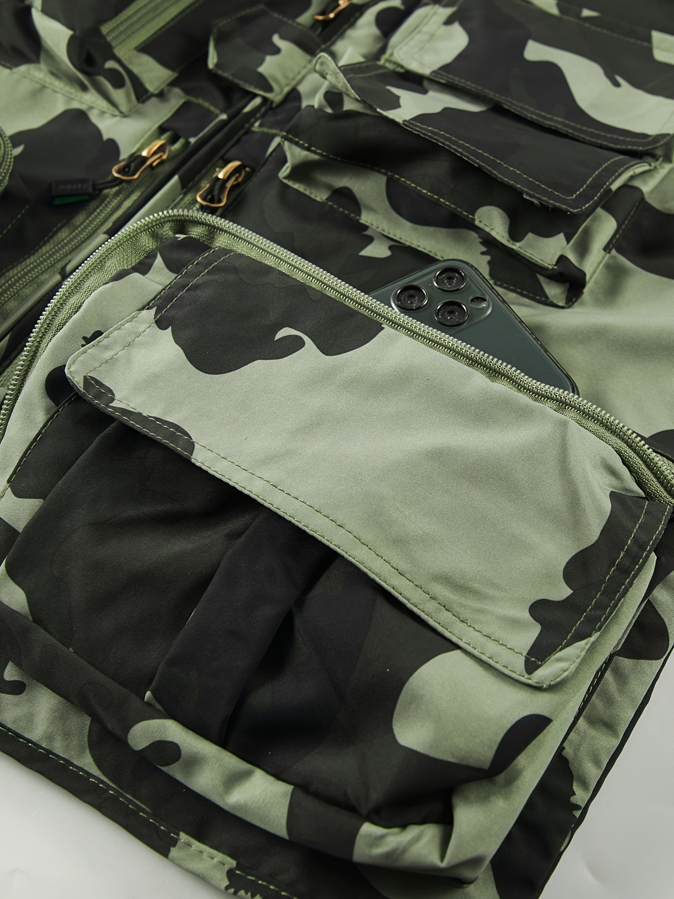 Mens MOLLE Vest Camouflage Sleeveless Multi Pocket Hunting