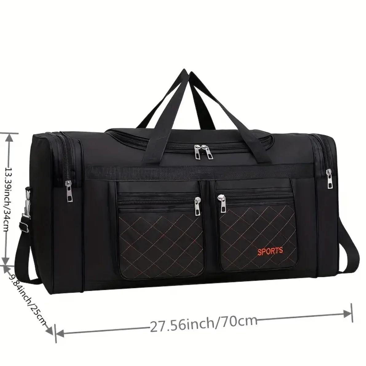 Large Capacity Handbag Men’s Luggage Bag Multiple Pocket Travel Bag Clothes Storage Bag