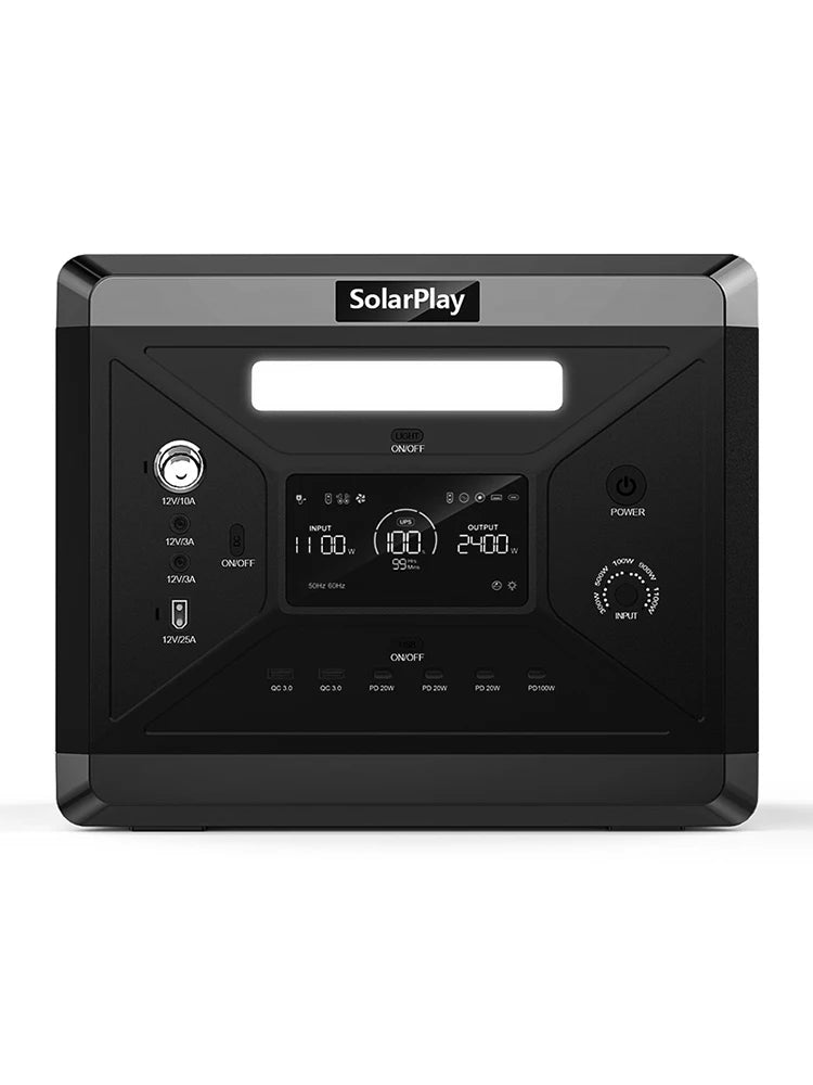 SOLARPLAY LiFePO4 2160Wh Portable Power Station UPS Mode