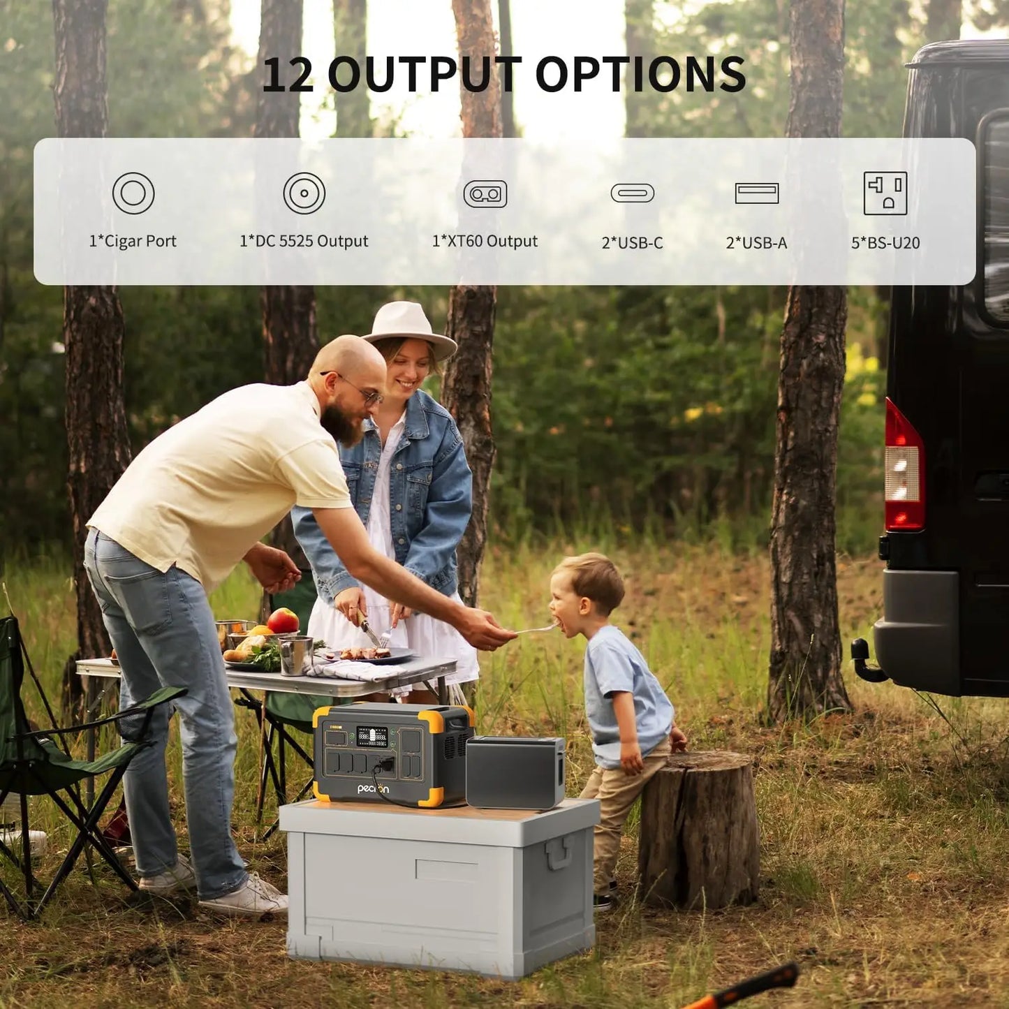 Pecron E1000LFP Portable Power Station 1024Wh LiFePO4 Battery Backup 1800W Solar Generator Expandable Fast Charging