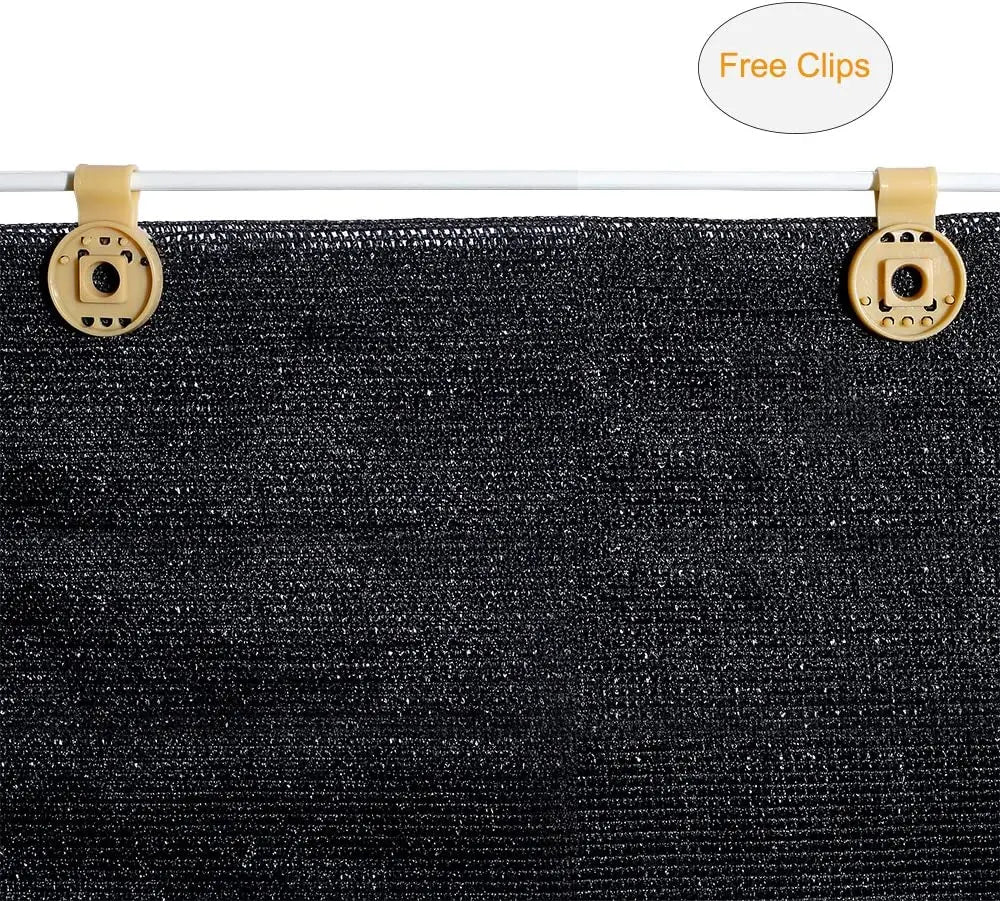 6.5 Ft X 20 Ft 50 Percent Sunblock Shade Cloth Black