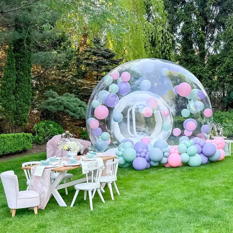 Inflatable Balloon Bubble House Tent Commercial Grade PVC Clear Bubble House with Air Pump and Blower 10 Feet for Children's Party