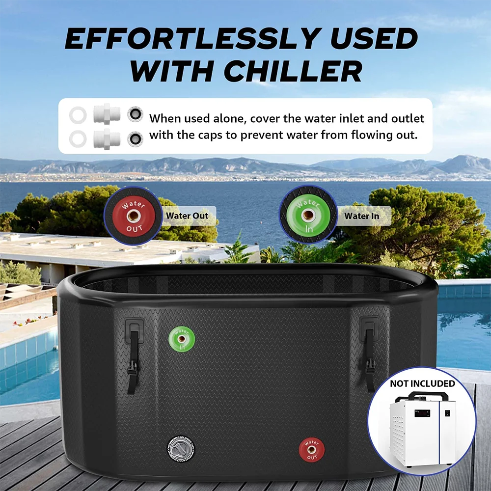 Portable Foldable Cold Plunge Tub Inflatable Recovery Ice Bath for Athletes Outdoor Water Chiller