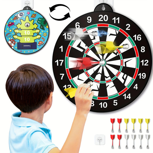 14 PCS Double Sided Magnetic Dart Board Toys for Kids Indoor and Outdoor Play Game Gifts