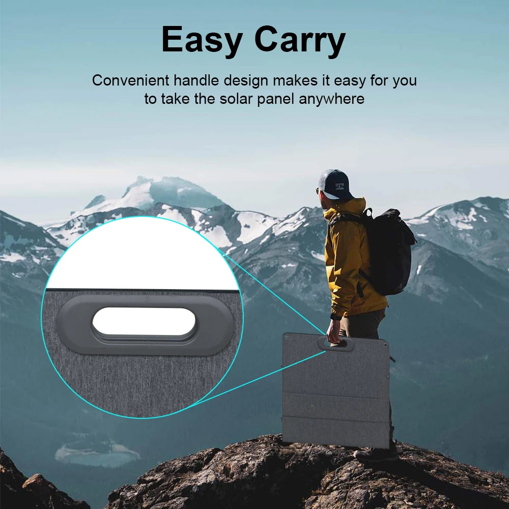 Ctolity 100W 200W Flexible Foldable Solar Panel Portable Waterproof Solar Generator Kit 12V 18V For Camping