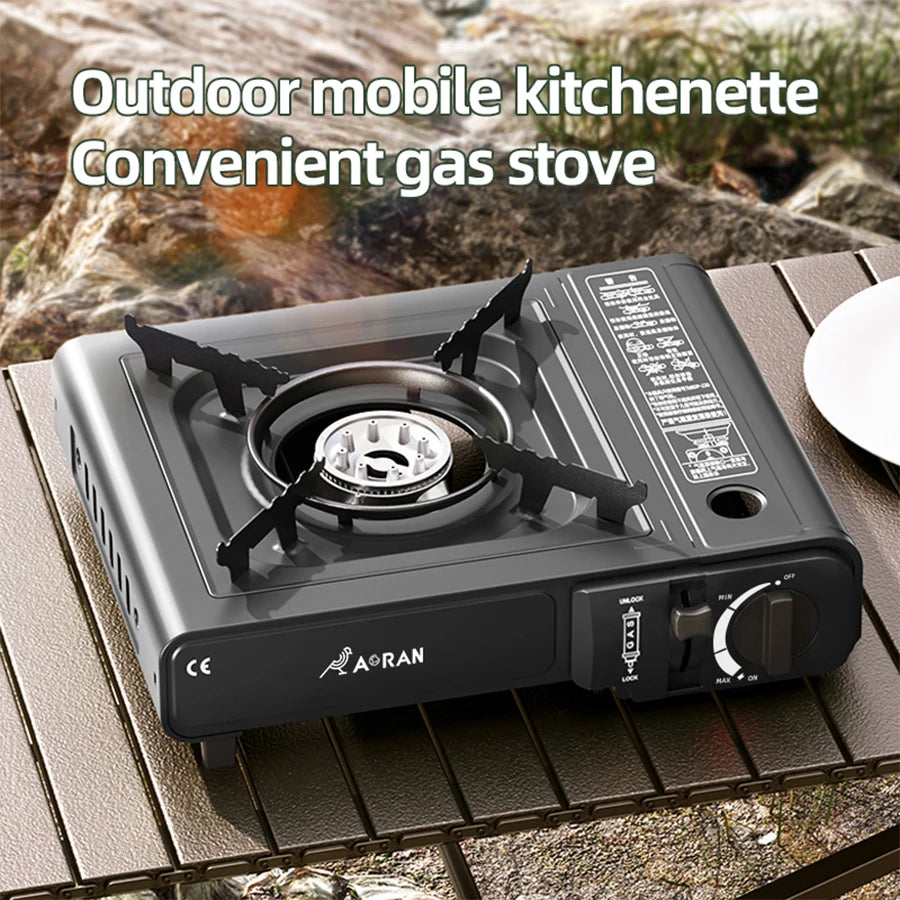Portable Card Gas Stove With Igniter For Camping Use