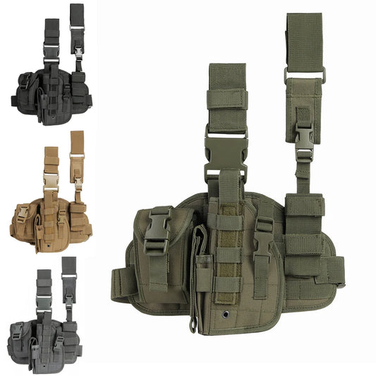 Tactical Leg Gun Holster Camouflage Bag Pistol Phone Pocket