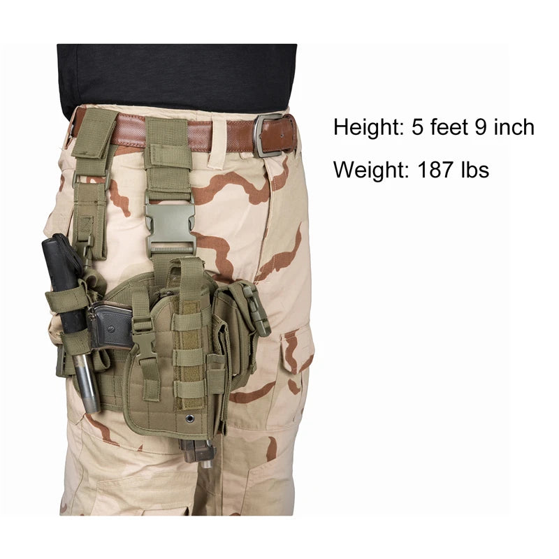 Tactical Leg Gun Holster Camouflage Bag Pistol Phone Pocket