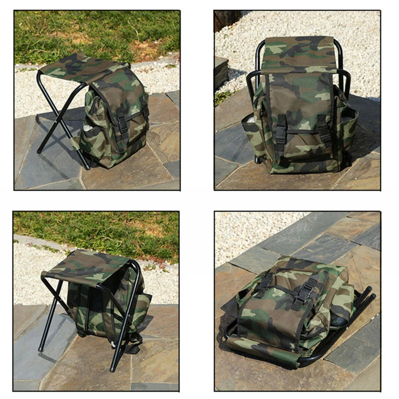 Backpack Cooling Chair Portable Folding Seat for Camping
