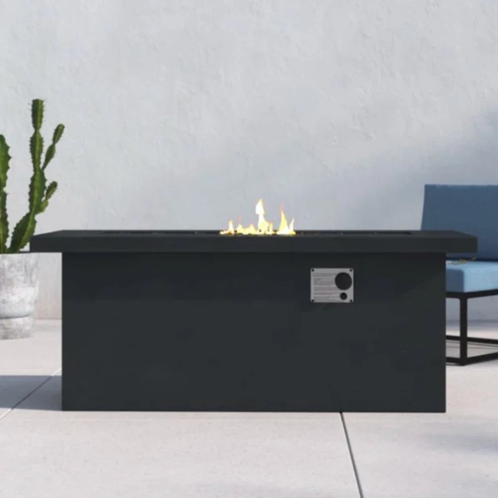 24 Inch Concrete Propane Natural Gas Outdoor Fire Pit Table Charcoal Modern Design