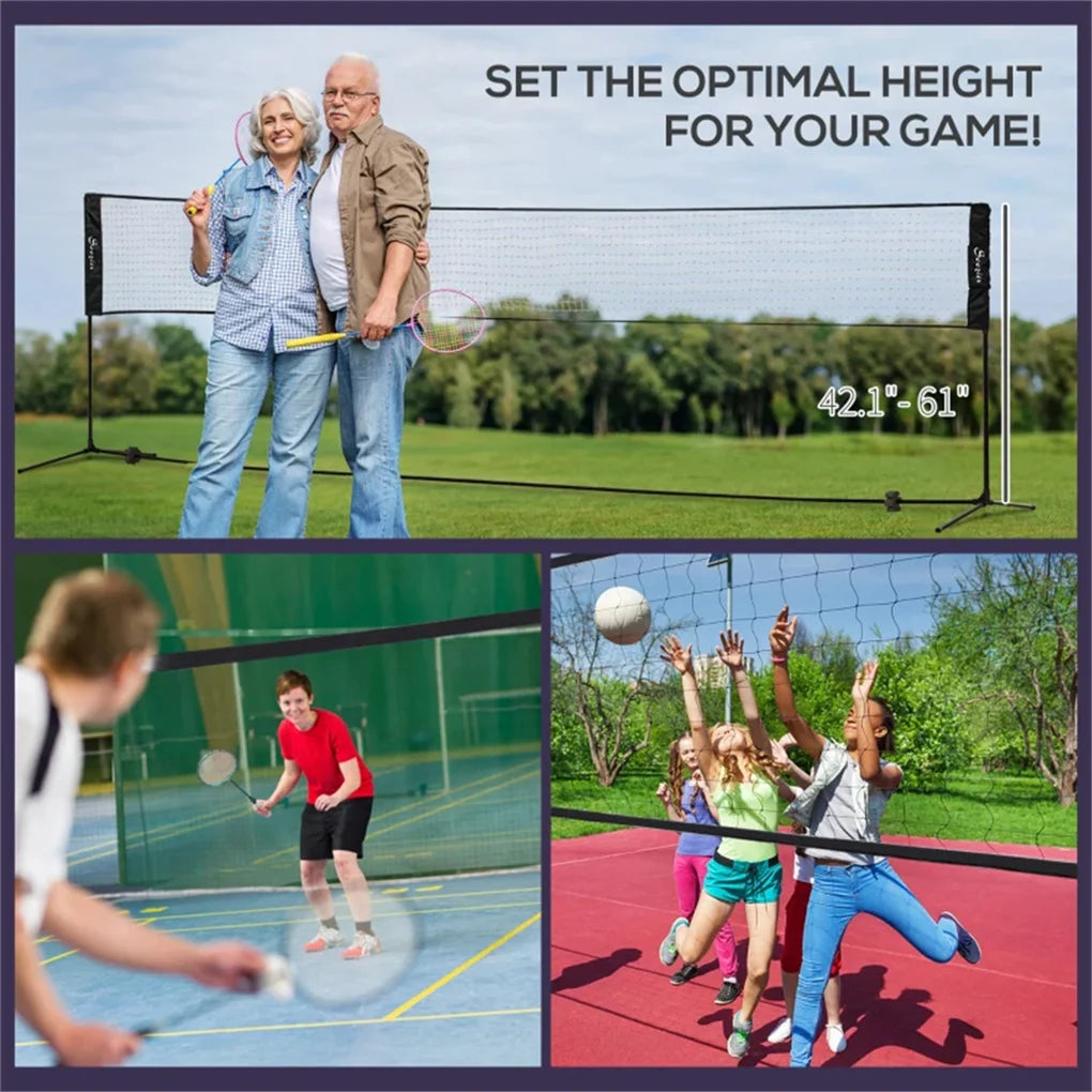New Portable Badminton Set with Adjustable Height for Badminton and Volleyball