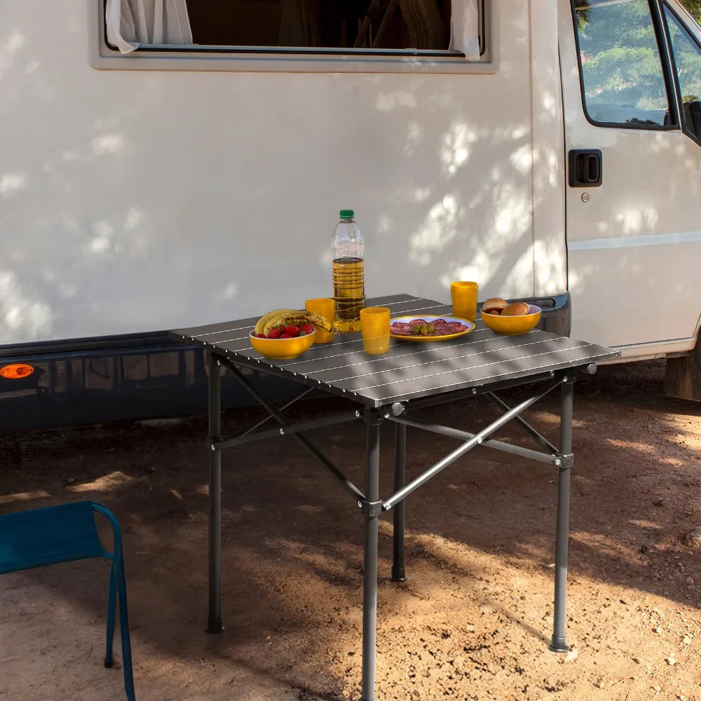Portable Folding Camping Table for 2-4 Persons Ultralight Collapsible Outdoor Camp Table for Travel and Hiking