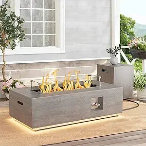 Propane Fire Pit Table 42 Inch Gas Fire Pits Outdoor Fireplaces Tabletop Fire Pit for Patio CSA Certified