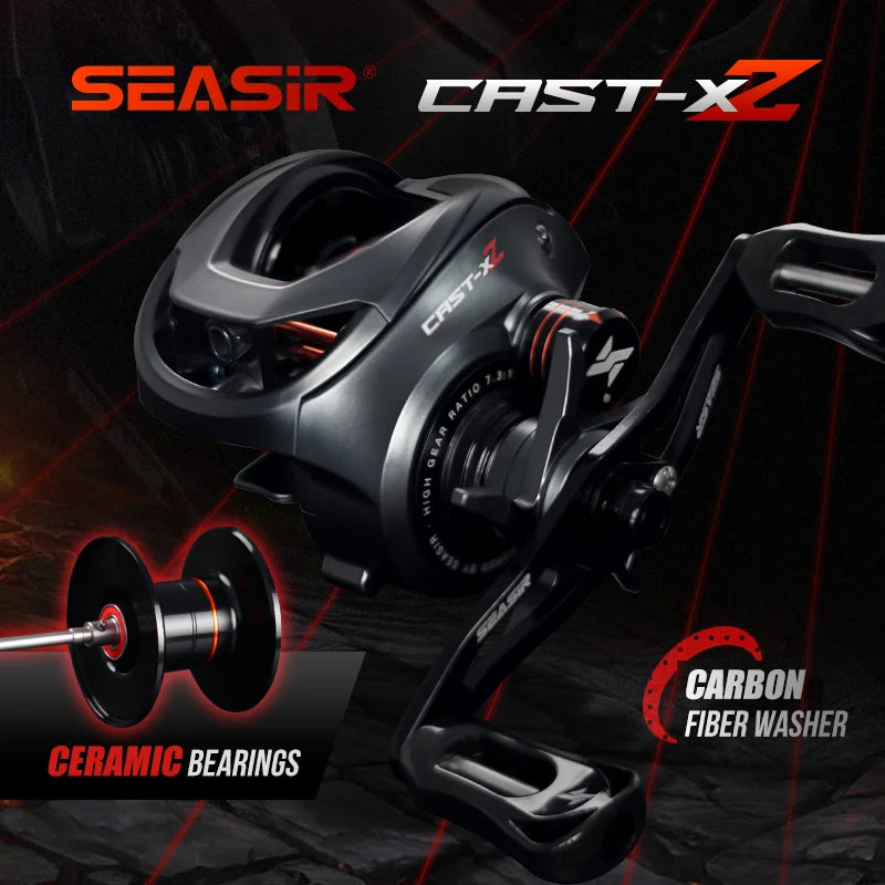 SeaSir Cast X2 Baitcast Reel 7 3 To 1 N52 Brake Bearing