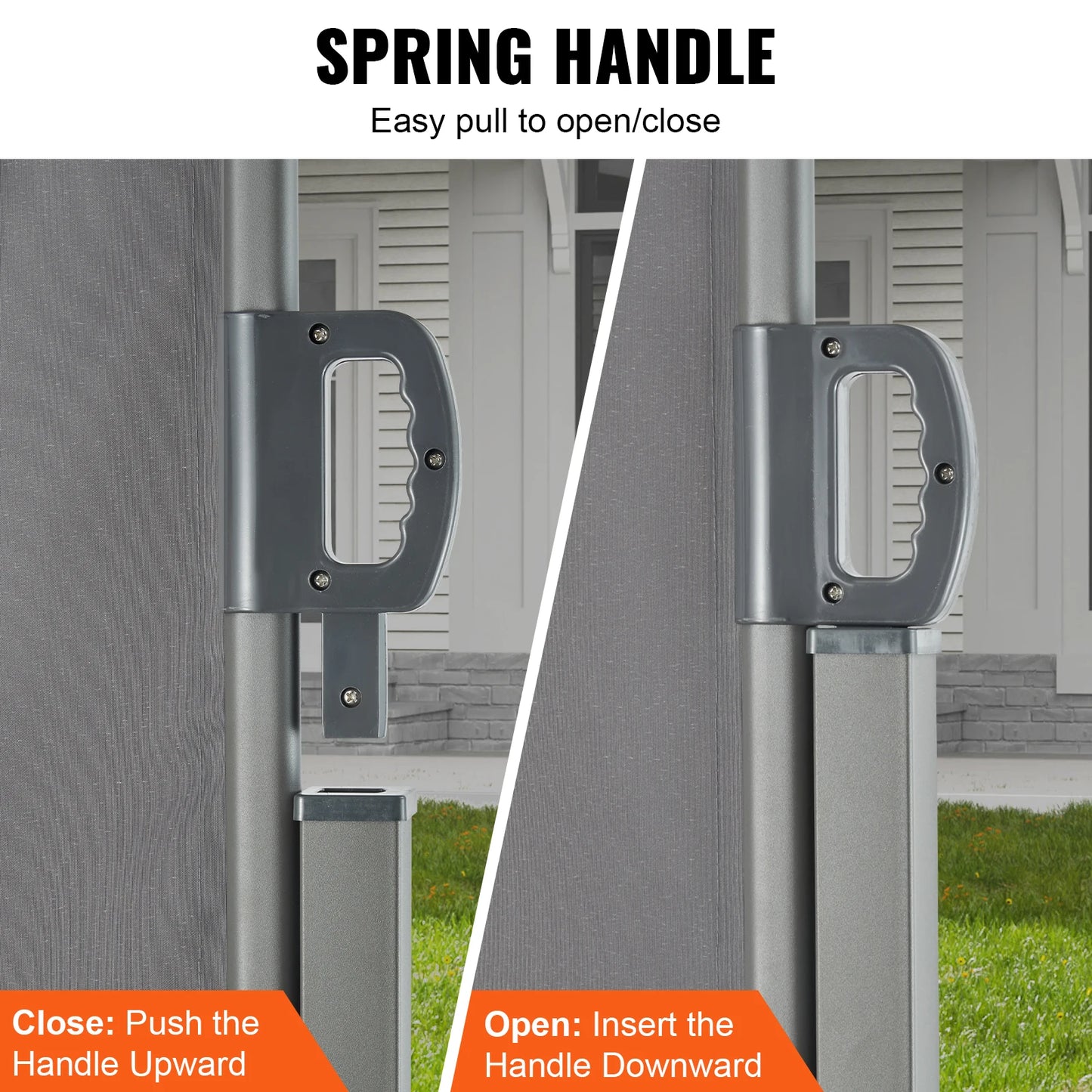 Retractable Side Awning Outdoor Privacy Polyester Waterproof
