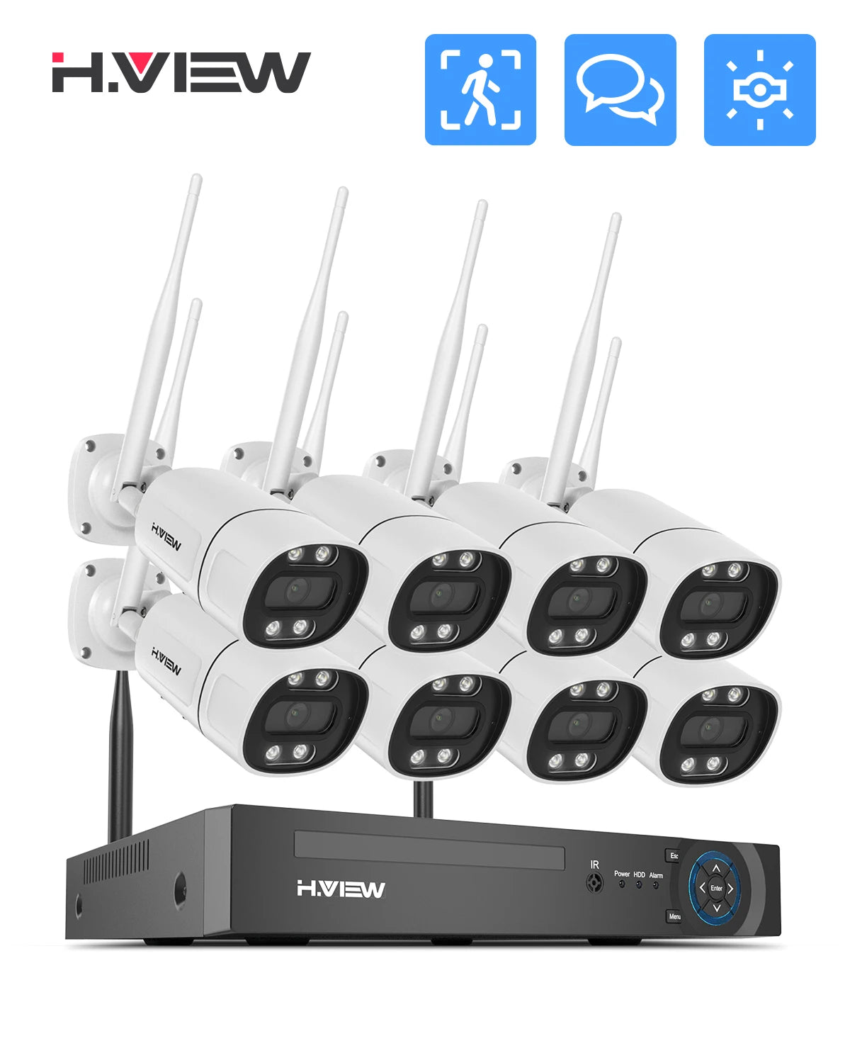 H View 8CH 5MP Wireless WiFi Security Camera Kit NVR
