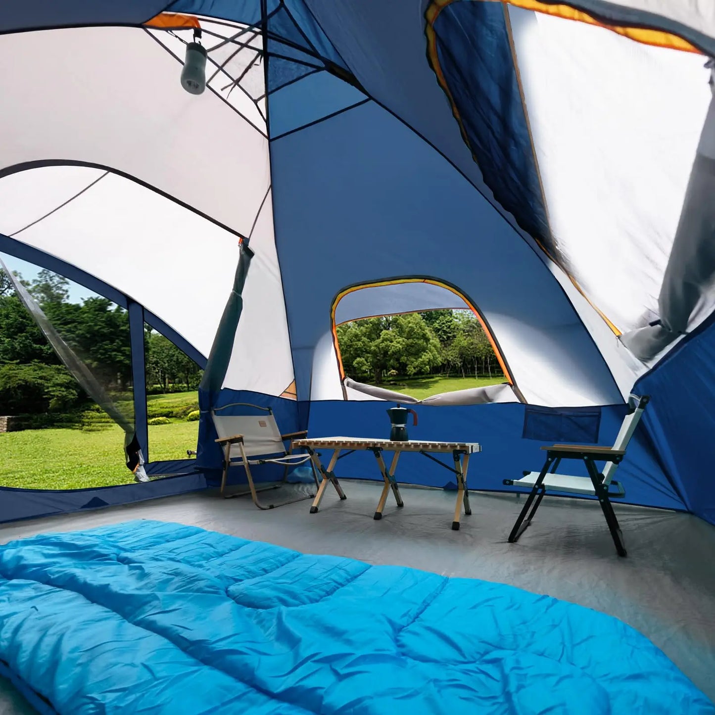 Portable 6 Person Camping Tent With Screen Room 14x11x72