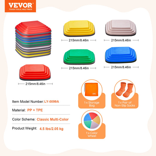 VEVOR 10PCS Children's Balance Training Stepping Stones Sensory Coordination Game for Kids Sports Toys