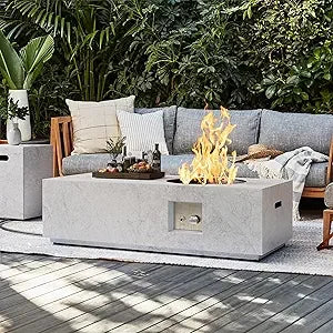 Propane Fire Pit Table 42 Inch Gas Fire Pits Outdoor Fireplaces Tabletop Fire Pit for Patio CSA Certified