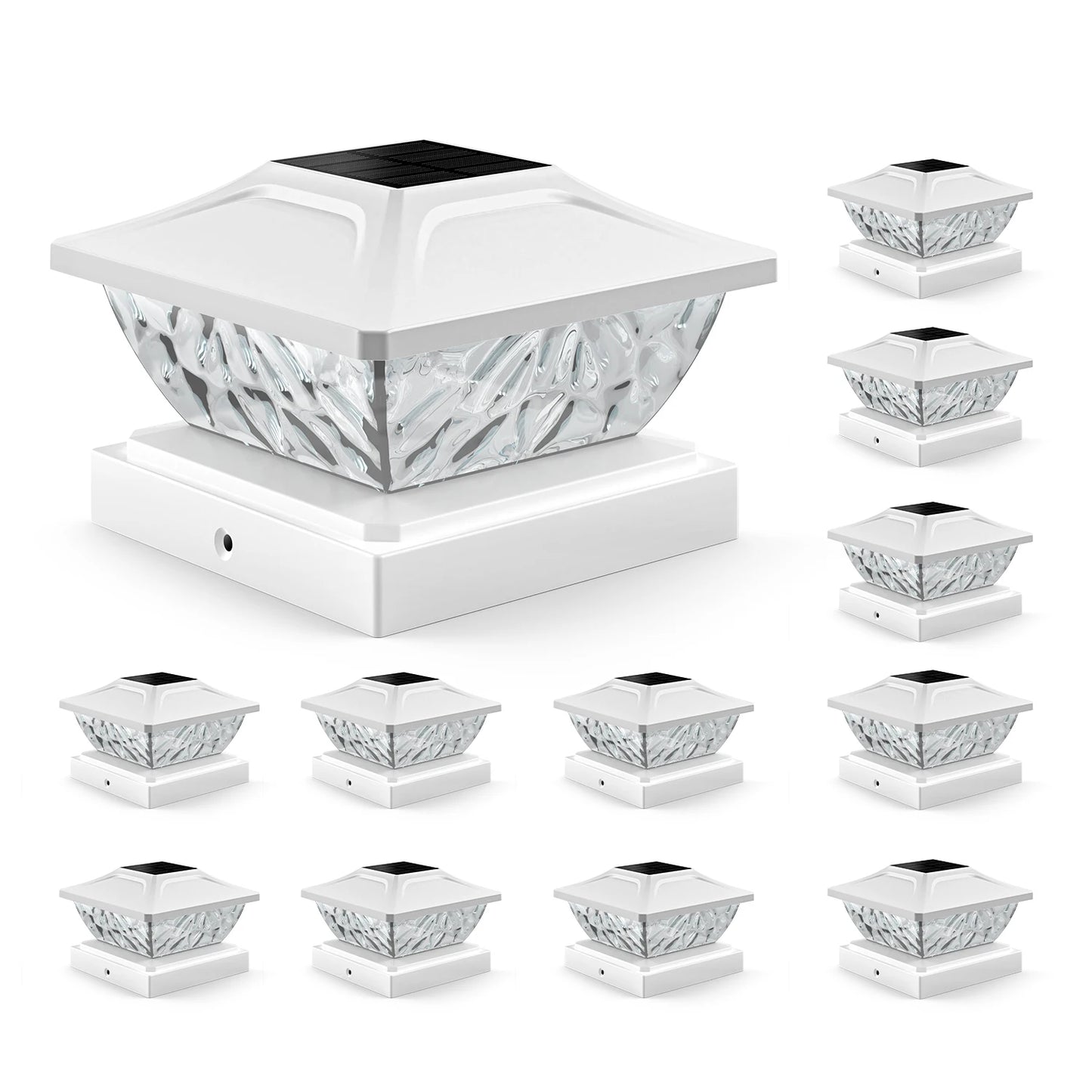 Bright Solar Post Deck Lights White For 4x4 4.5x4.5 5x5
