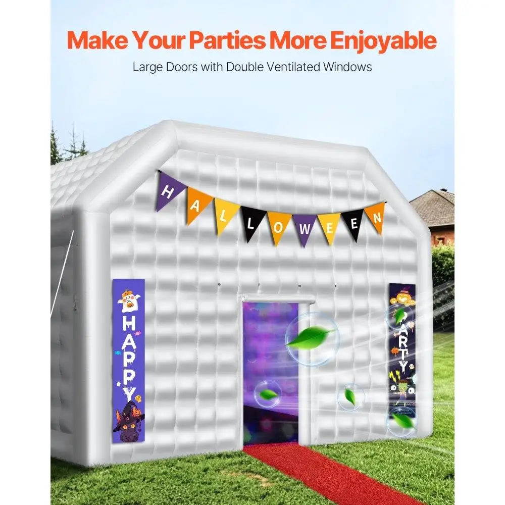Inflatable Nightclub Event Tent 29.5x19.7x13.1ft White
