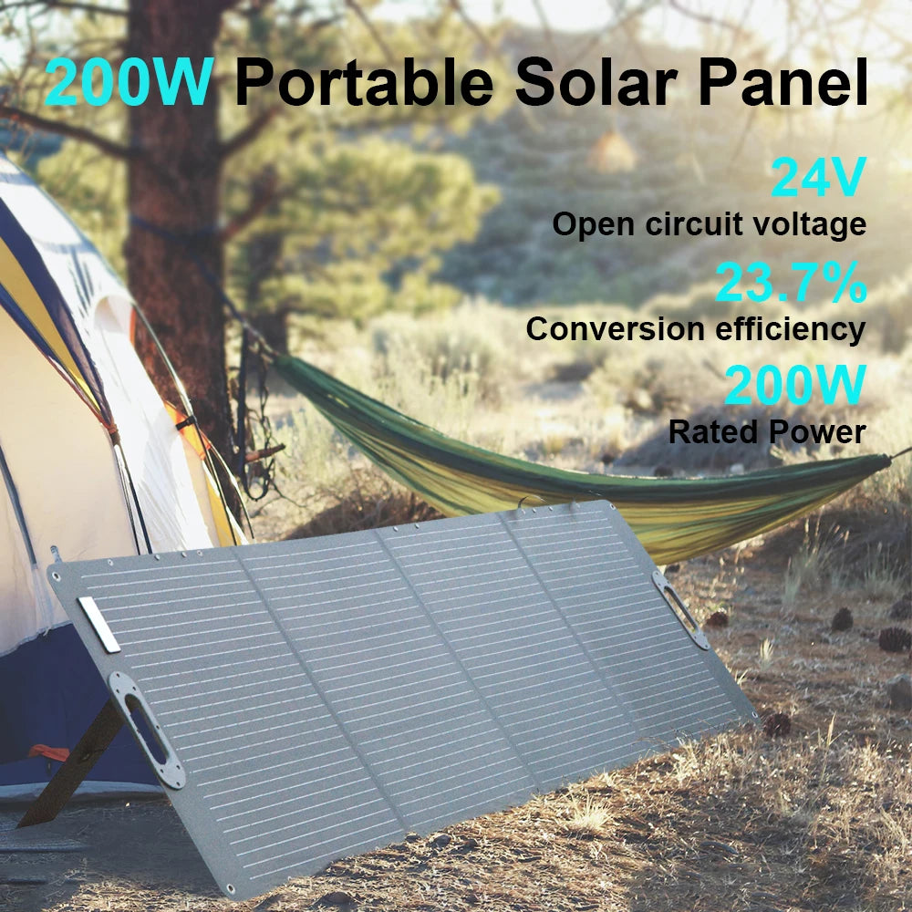 Ctolity 100W 200W Flexible Foldable Solar Panel Portable Waterproof Solar Generator Kit 12V 18V For Camping