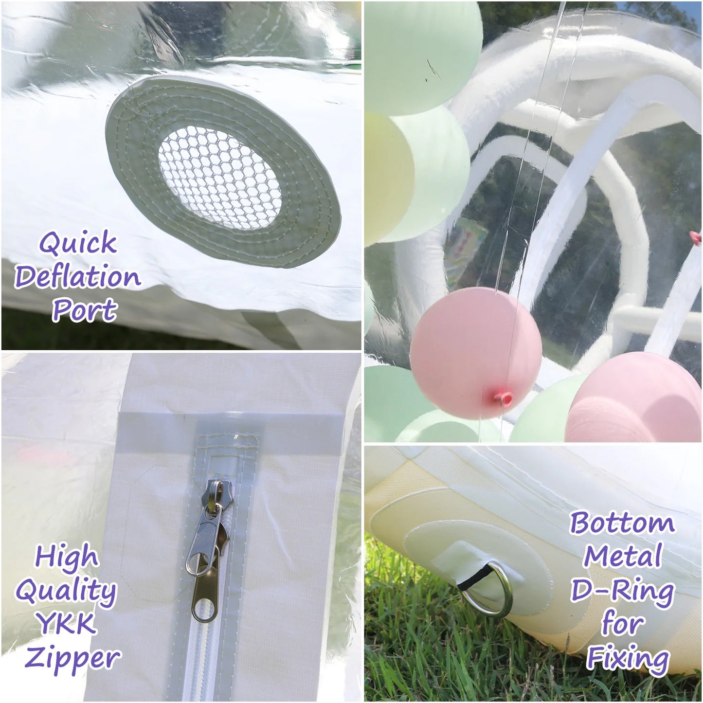 Inflatable 3M 10FT PVC Bubble House Children Toys Outdoor Commercial Castle With 1100W Air Blower And 100 Balloons