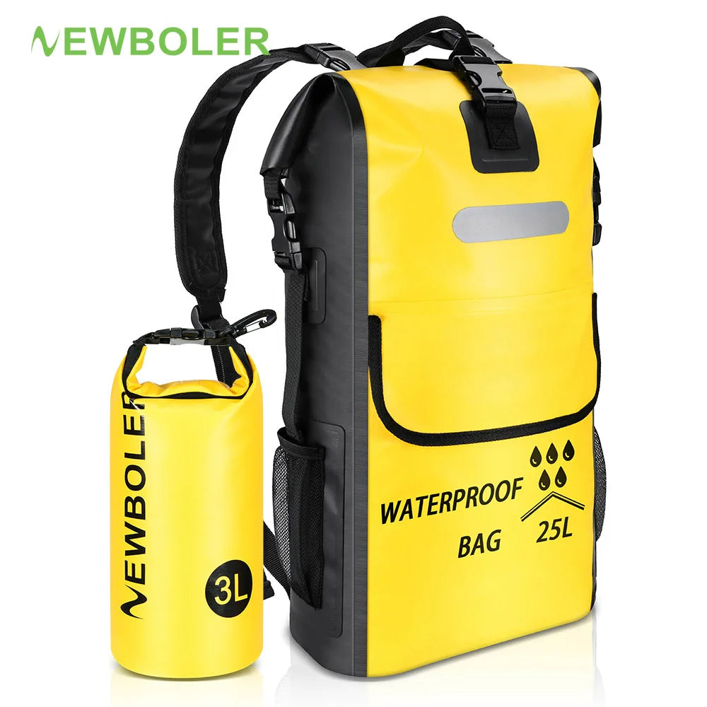 Newboler 25L Waterproof Dry Bag Backpack for Kayaking Boating Rafting Fishing Camping
