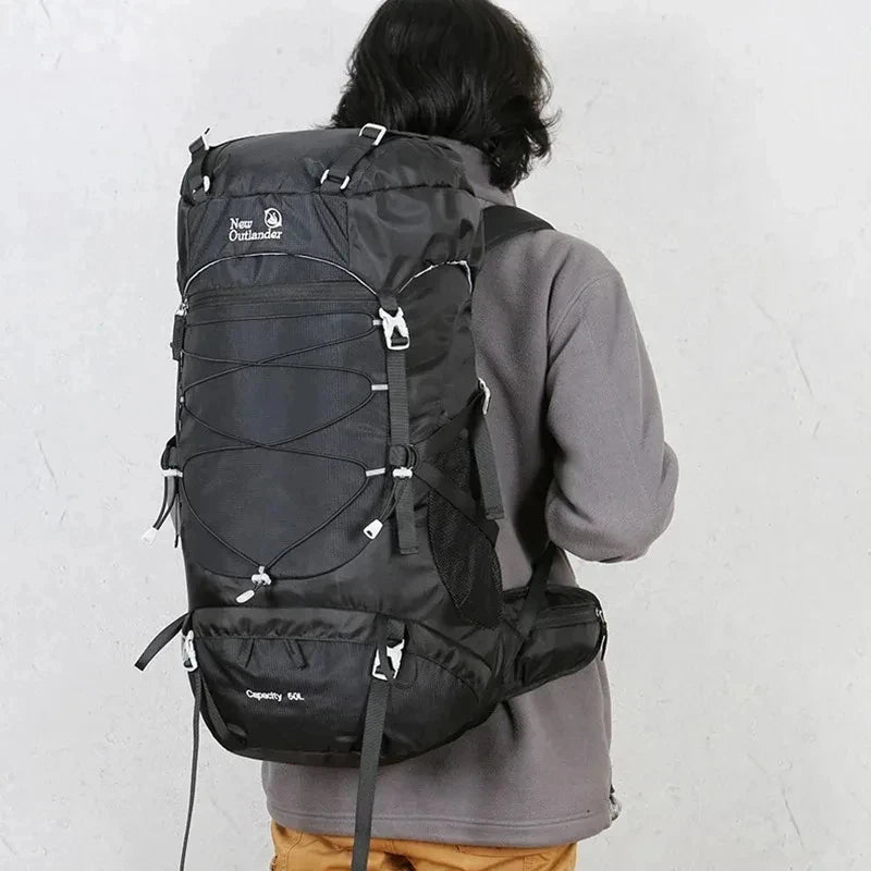 Men's Hiking Backpack Travel Bag 50L Waterproof Rucksack For Camping Mountaineering Trekking Outdoor Sports