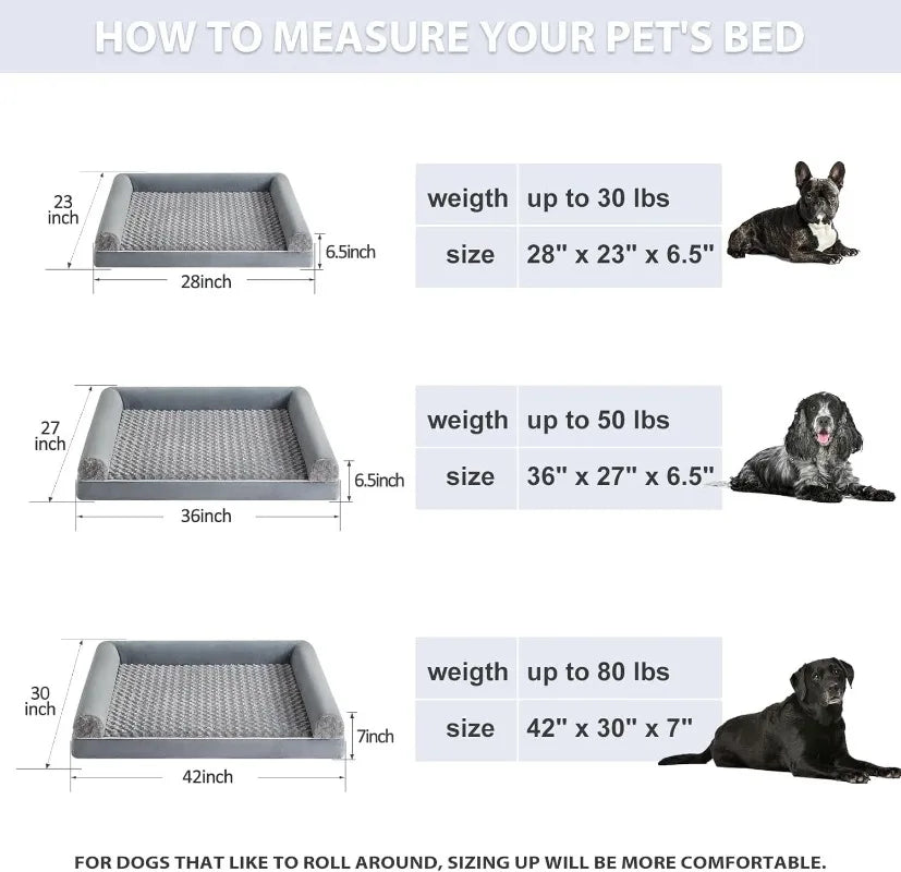 Orthopedic Foam Dog Bed With Removable Washable Cover