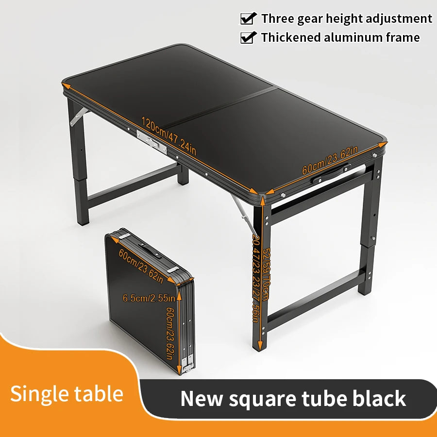 Portable Folding Outdoor Table with Handle for Camping Picnics and Gatherings No Electricity Required