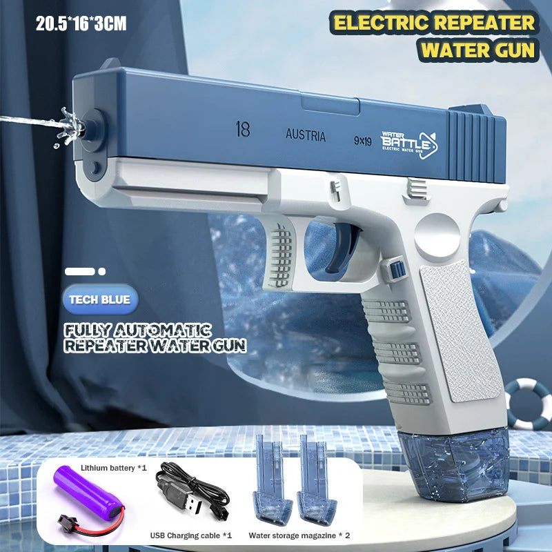 Electric Water Gun Pistol 10M Long Range Portable M416 Shooting Toy for Boys Summer Beach Outdoor Games