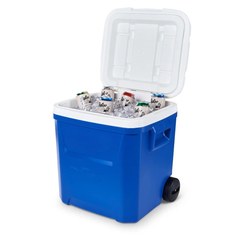 60 QT Portable Rolling Cooler for Outdoor Picnics and Yard Parties